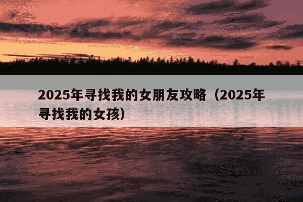 2025年寻找我的女朋友攻略（2025年寻找我的女孩）