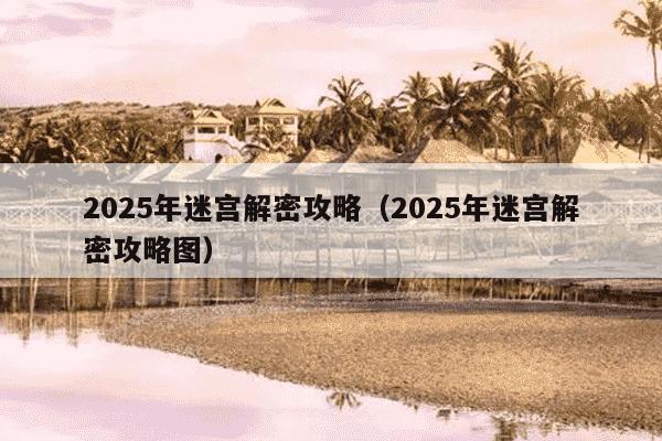 2025年迷宫解密攻略（2025年迷宫解密攻略图）