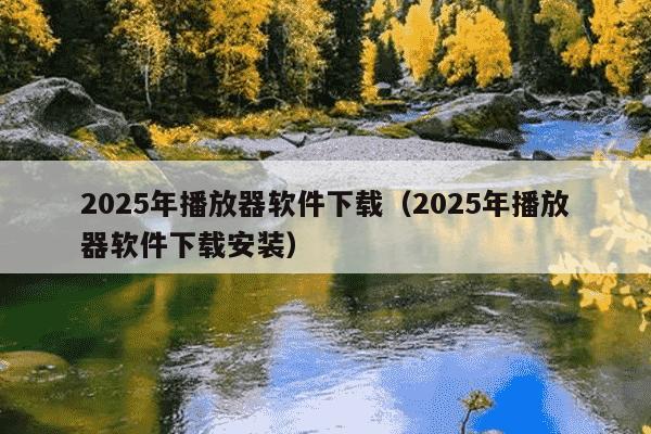 2025年播放器软件下载（2025年播放器软件下载安装）