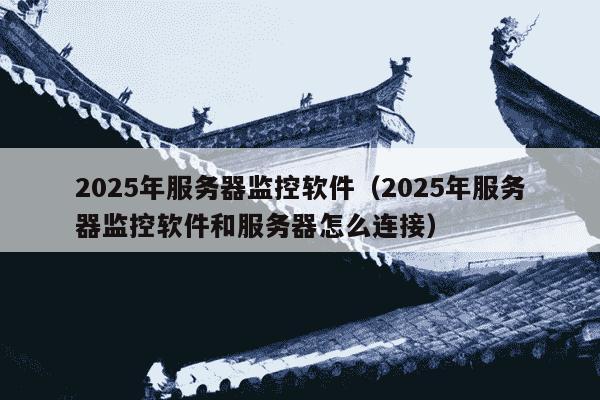 2025年服务器监控软件（2025年服务器监控软件和服务器怎么连接）