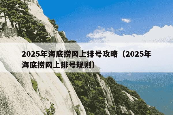 2025年海底捞网上排号攻略（2025年海底捞网上排号规则）