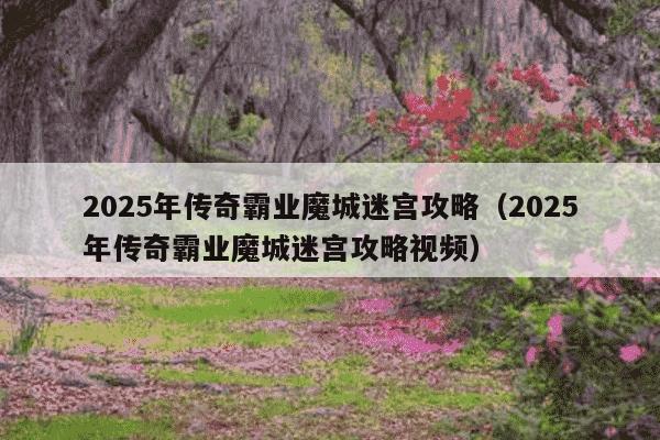 2025年传奇霸业魔城迷宫攻略（2025年传奇霸业魔城迷宫攻略视频）