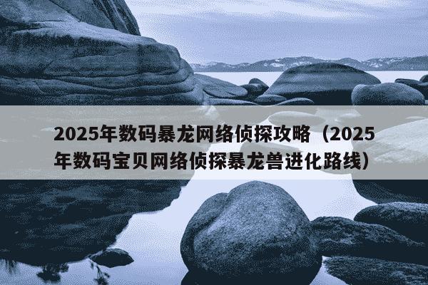 2025年数码暴龙网络侦探攻略（2025年数码宝贝网络侦探暴龙兽进化路线）