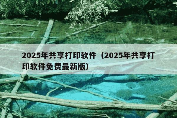 2025年共享打印软件（2025年共享打印软件免费最新版）