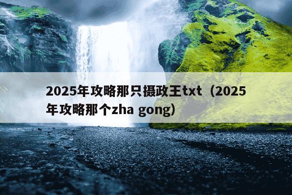 2025年攻略那只摄政王txt（2025年攻略那个zha gong）