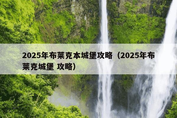 2025年布莱克本城堡攻略（2025年布莱克城堡 攻略）