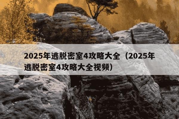2025年逃脱密室4攻略大全（2025年逃脱密室4攻略大全视频）