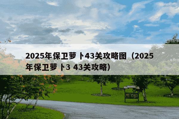 2025年保卫萝卜43关攻略图（2025年保卫萝卜3 43关攻略）