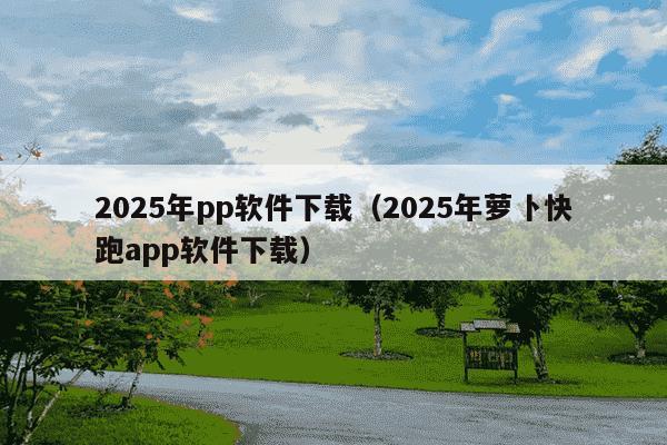 2025年pp软件下载（2025年萝卜快跑app软件下载）