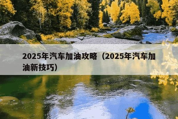2025年汽车加油攻略（2025年汽车加油新技巧）
