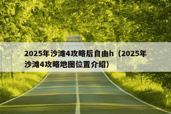 2025年沙滩4攻略后自由h（2025年沙滩4攻略地图位置介绍）