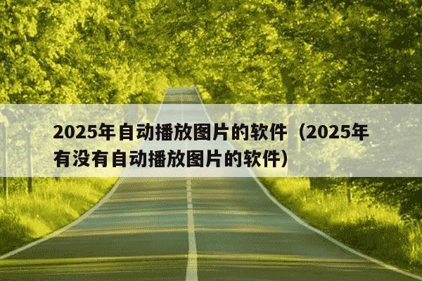 2025年自动播放图片的软件（2025年有没有自动播放图片的软件）
