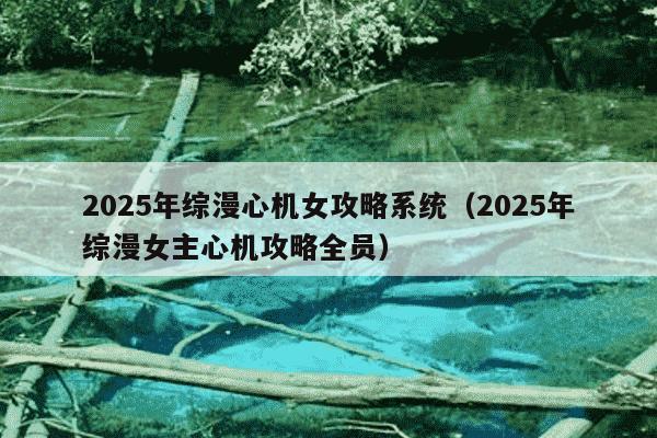 2025年综漫心机女攻略系统（2025年综漫女主心机攻略全员）