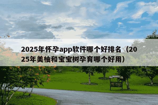 2025年怀孕app软件哪个好排名（2025年美柚和宝宝树孕育哪个好用）