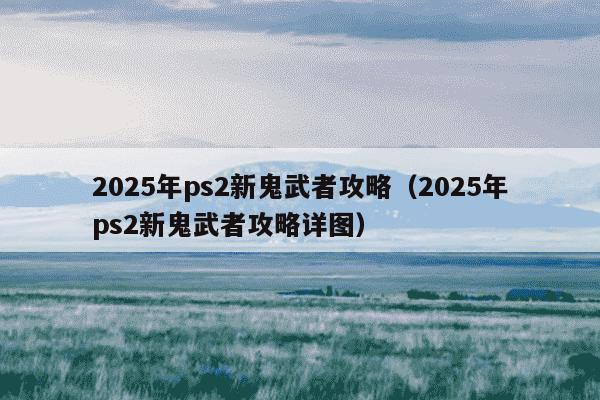 2025年ps2新鬼武者攻略（2025年ps2新鬼武者攻略详图）