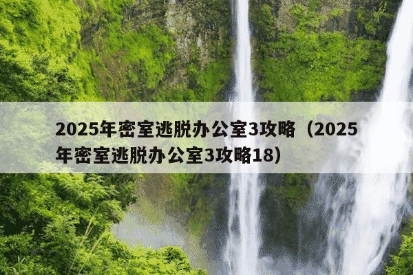 2025年密室逃脱办公室3攻略（2025年密室逃脱办公室3攻略18）