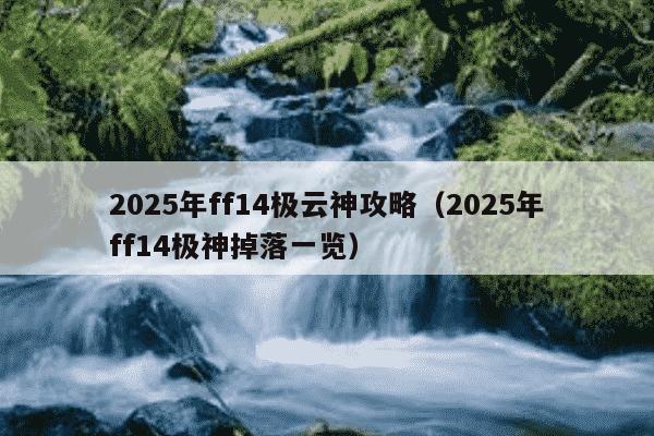 2025年ff14极云神攻略（2025年ff14极神掉落一览）