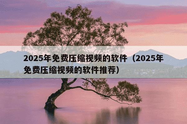 2025年免费压缩视频的软件（2025年免费压缩视频的软件推荐）