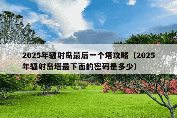 2025年辐射岛最后一个塔攻略（2025年辐射岛塔最下面的密码是多少）