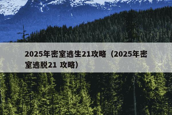 2025年密室逃生21攻略（2025年密室逃脱21 攻略）